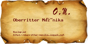 Oberritter Mónika névjegykártya